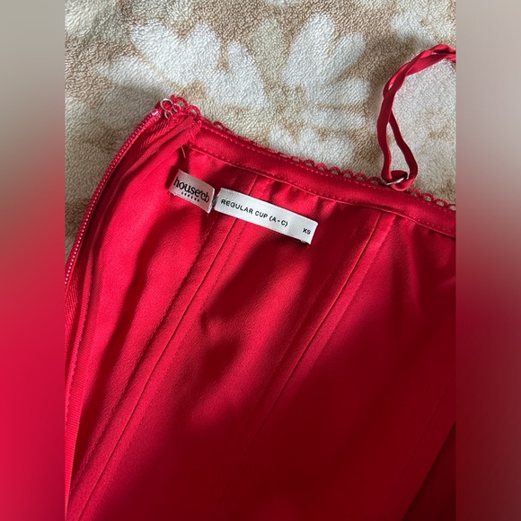 HOUSE OF CB 'Nalini' Holly Red Mesh Corset Maxi Dress - Picture 10 of 10